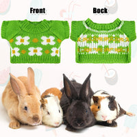 Clysee 10-piece guinea pig clothes set with flannel vests and knitted mini hats - view 14