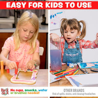 Kwik Stix solid tempera paint sticks, 12 pack in light blue, twist-up washable paint - view 12