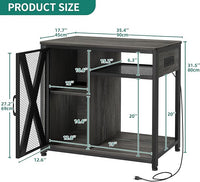 YITAHOME Fish Tank Stand with Power Outlets & LED Light, 40-50 Gallon Metal Aquarium Stand with Cabinet for Fish Tank Accessories Storage for Turtle Tank, Reptile Terrarium, 660LBS Capacity, Grey