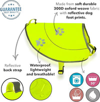 Dog Reflective Vest - Comfortable Jacket Safety Hunting, High Visibility for Dogs with Elastic Straps and Clasp Closure- Yellow, XX-Large
