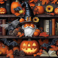 Halloween Puzzle 500 Piece with Lettered for Adults Gift - 500piece - Pumpkin Bookshelf - 20x20" / Spooky Halloween
