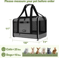 Cat Carrier 18x11x11 Top Load - Grey / 18.0"L x 11.0"W x 11.0"H - image 2