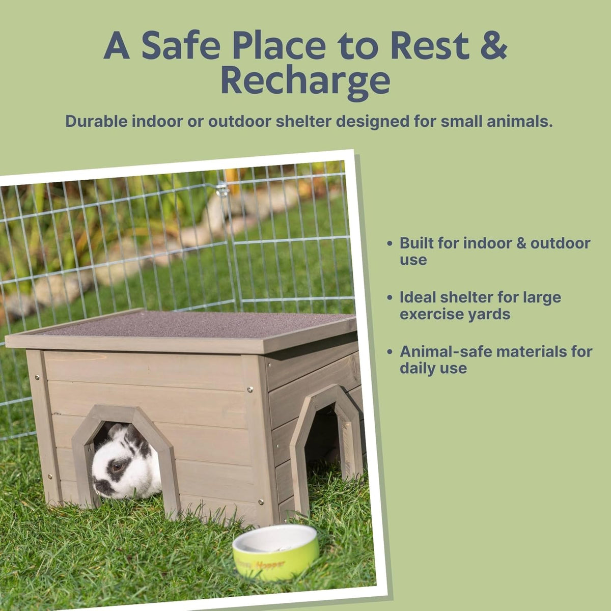 TRIXIE Indoor & Outdoor Small Animal Hideout Shelter for Rabbits - image 2