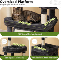 Heybly Cat Tree 72.4-Inch Anti-Tip Cat Tower with Spacious Perches - Smoky Gray / 72.4 inch - image 3