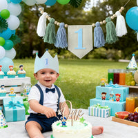 DCJHFJ First Birthday Decorations for Boy Highchair Banner One - Blue and Green Banner - image 4