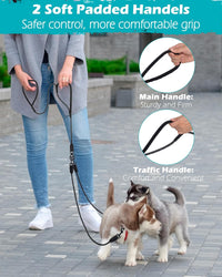PetBonus rope double dog leash with swivel clip and padded handles for two dogs - view 4
