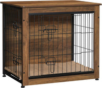 27" Dog Crate Furniture, Dog Kennel Indoor - Warm Brown / 27.2"L x 20.1"W x 23.6"H