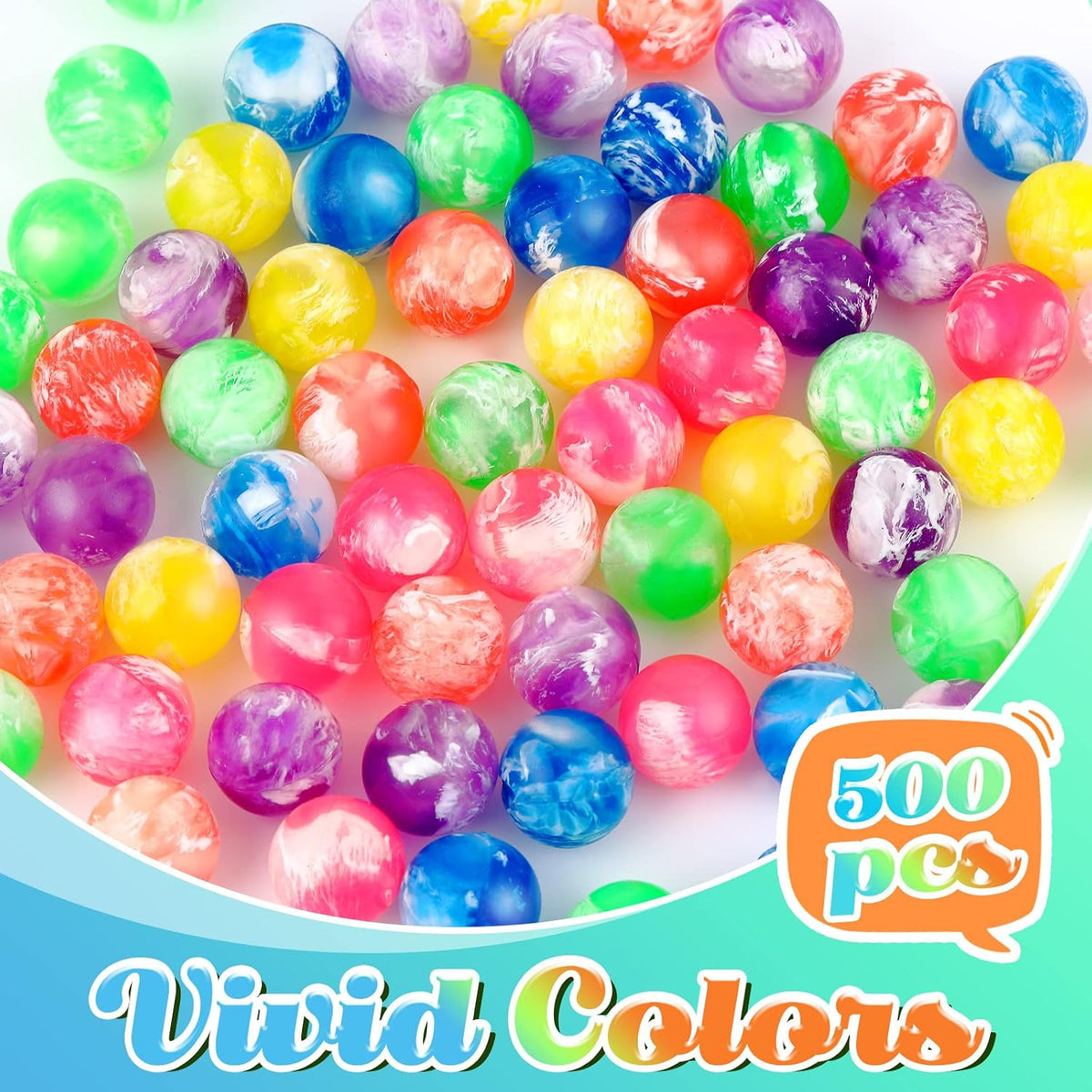 Sumind 100 Pcs 0.78 Inch Kids Small Bouncy Balls Bulk for Party Favor - 0.98 inch / 500 - image 4