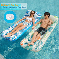 Jasonwell Inflatable Pool Float Lounge - Blue & Beige / 2 - image 2