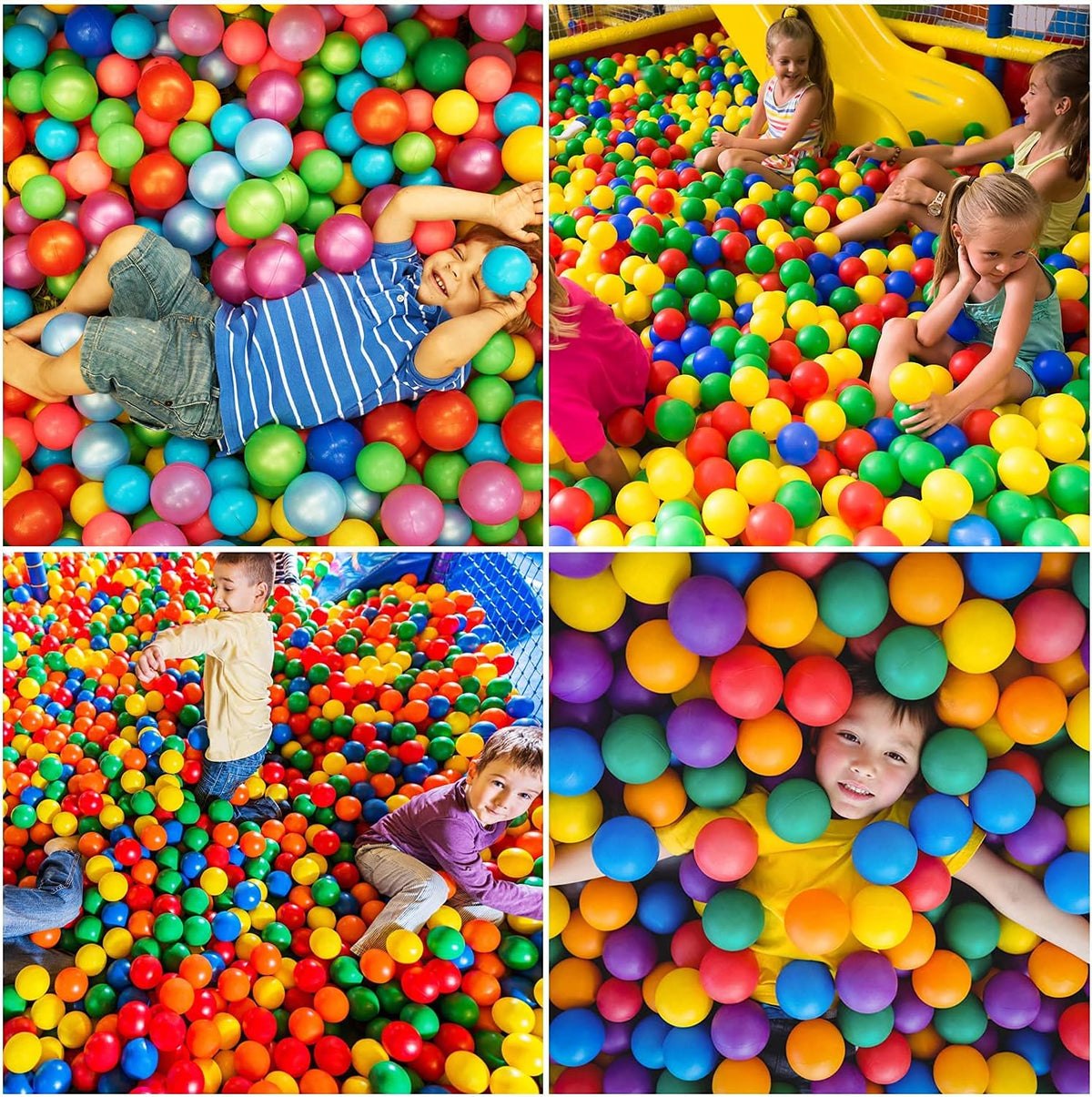 Vanland Ball Pit Balls, Plastic Playpen Balls for Babies Toddlers and Kids – Fun for Kids & Family - Bright colors / 100 Balls - image 2