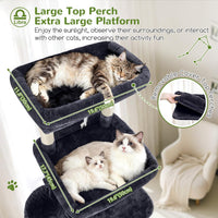 Globlazer Z78 Heavy Duty Cat Tree for 20lbs Large Adult Cats - Dark Grey / 78 inch - image 2