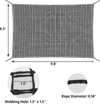 Climbing Cargo Net 6.5' x 9.8' for Outdoor Treehouse – Fun for Kids & Family - 6.5‘ x 9.8‘ / Black - image 2