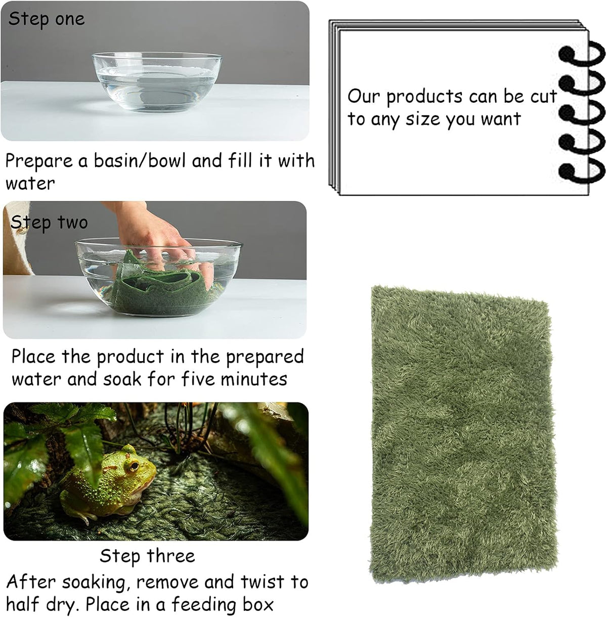 2pcs Reptile Carpet Terrarium Liner Tortoise Bedding Reptile - 2PCS（L）：19.68 X 11.81 in - image 2