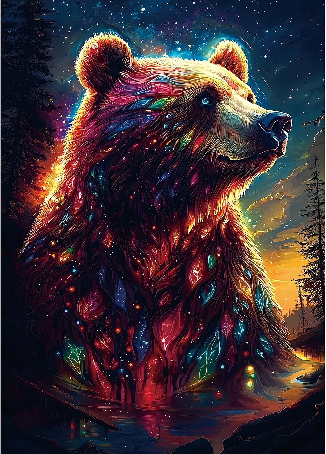 Halloween Puzzle 500 Piece with Lettered for Adults Gift - 1000piece - Brown Bear - 27.5x19.7" / Retired Models