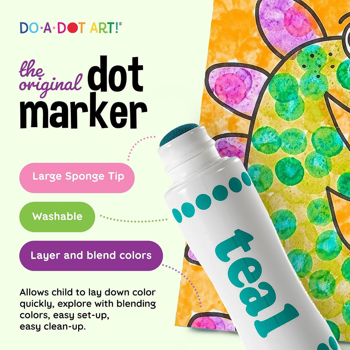 Do A Dot Art! Markers 6-Pack Rainbow Washable Paint Markers – Fun for Kids & Family - Brilliant / 6 - image 4