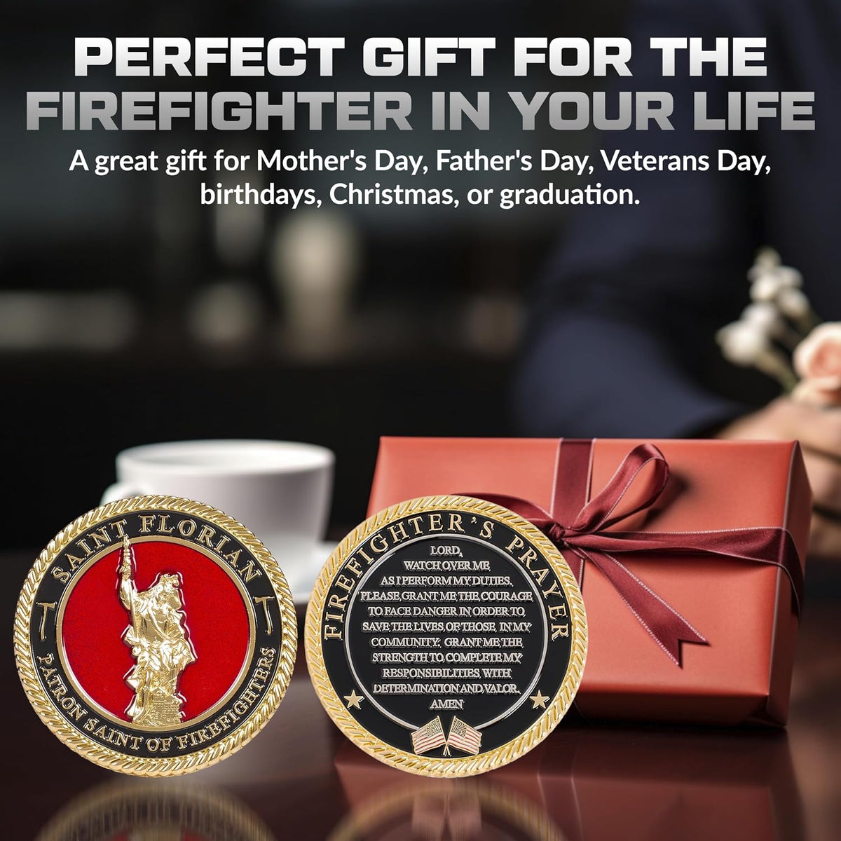 Military Gift Shop Air Force Armed Forces Prayer Coin - St-florian - image 4