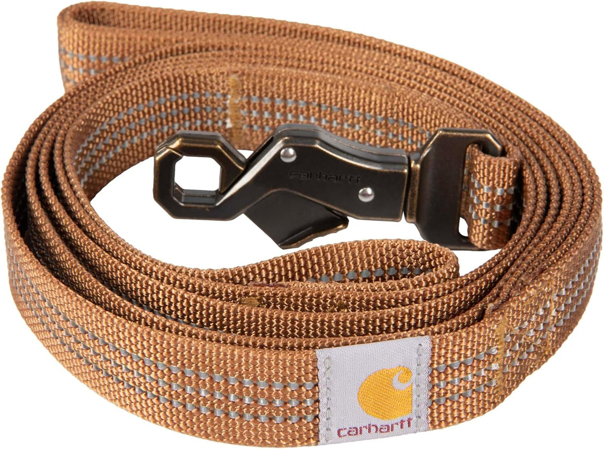 Carhartt Nylon Dual Handle Dog Leash Carhartt Brown L – Essentials for Dogs - Carhartt Brown / Large (6'Length x 1' Width)