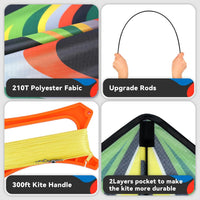 Kite, Large Delta Kites for Kids and Adults - Dark Green - image 3