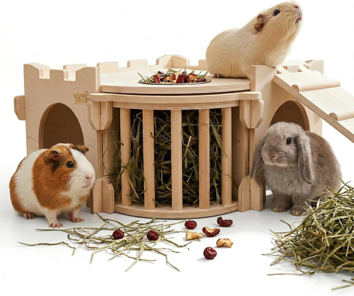 Castle Chinchilla House, Guinea Pig Hideout – Essentials for Small Pets - Extra Large Assembly Style