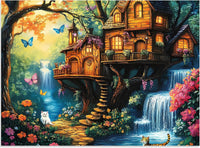 Ciavotie 500 piece jigsaw puzzle of a cozy cat tent room - view 8