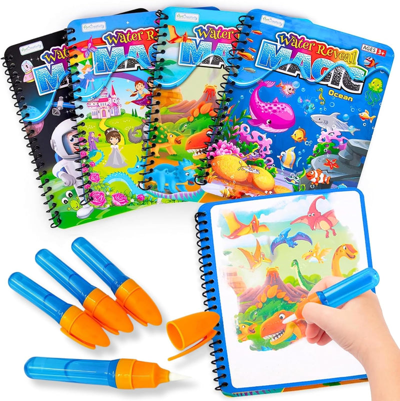 ArtCreativity 4 Pack Magic Water Coloring Books for Toddlers