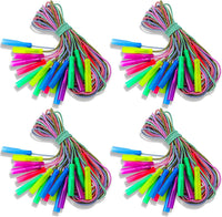 Honoson 100 pack of multicolor kids jump ropes with plastic handles