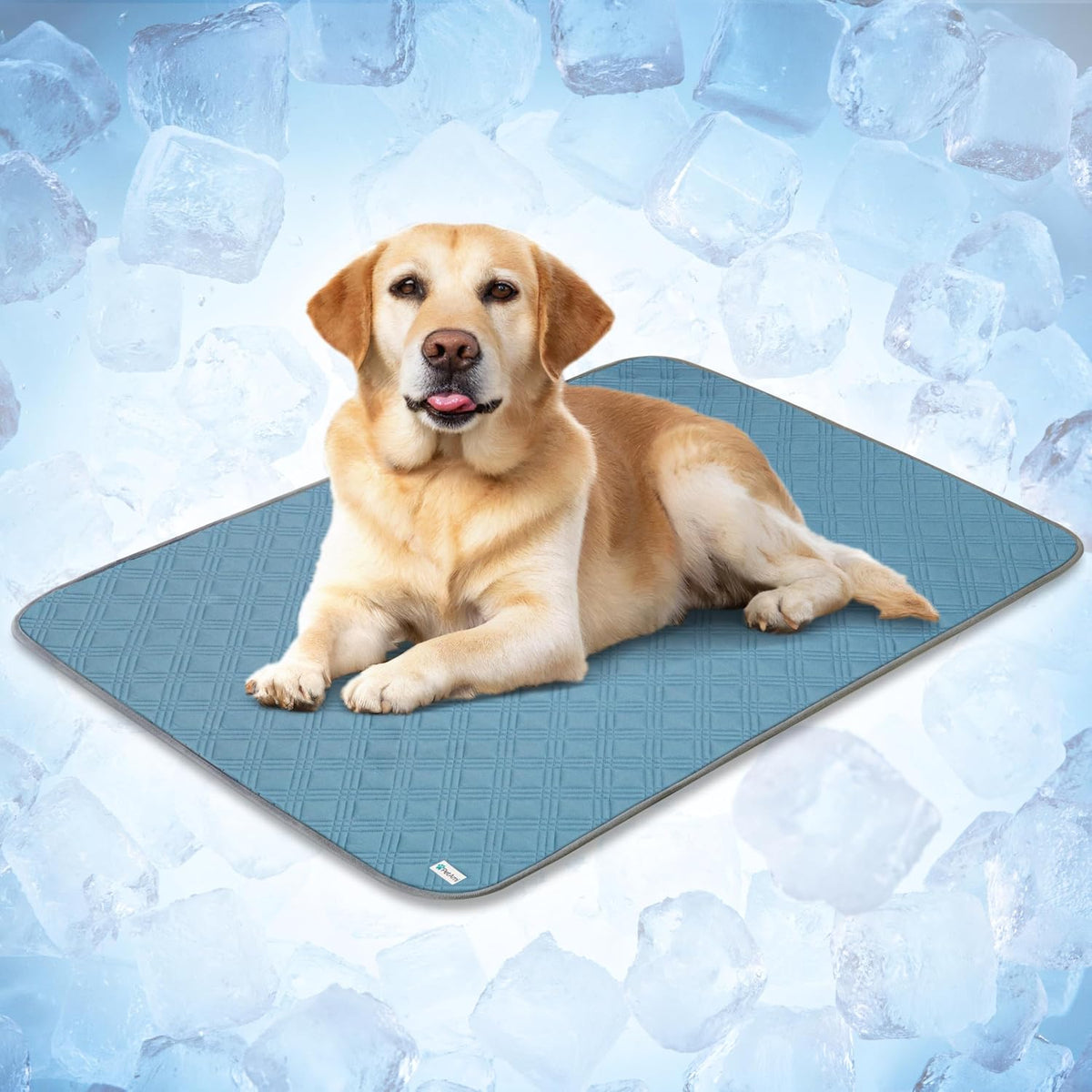 PetAmi Waterproof Dog Cooling Mat Pet Pad for Crate Couch Bed - Light Blue / Large (40x60)