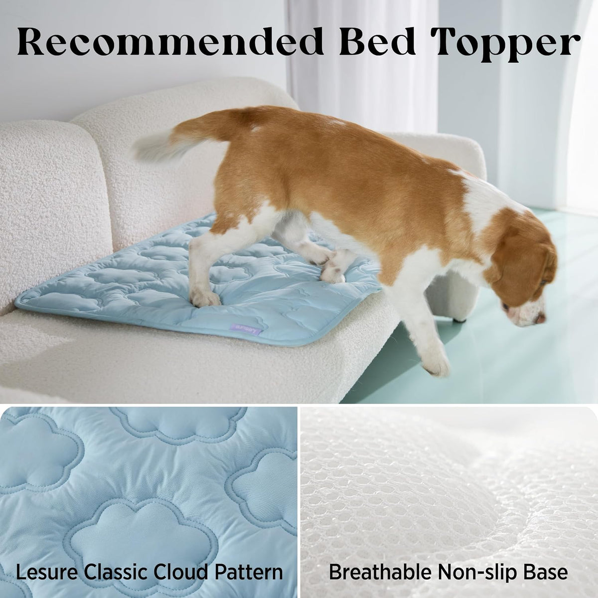 LE SURE ApexCloud QMAX>0.5 Breathable Dog Cooling Mat for Large Dog - 36" x 27" (L) / Blue - image 4