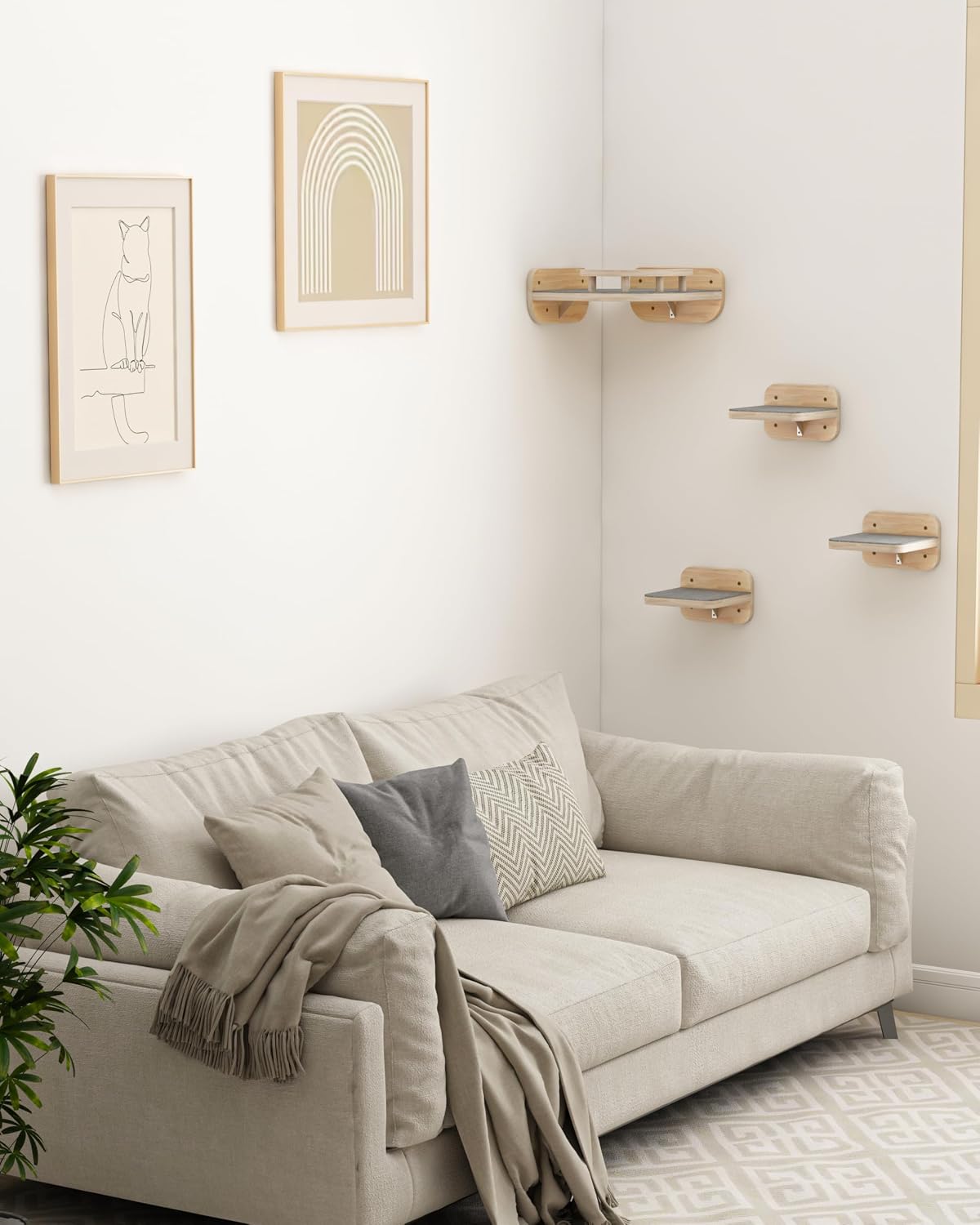 Megidok Cat Wall Furniture Corner Climbing Shelf Perches - M - image 4