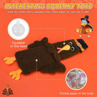 Christmas Dog Toys, Durable Crutch Bone Rope Toys 4 Pack - Turkey & Squirrel & Pumpkin - image 2
