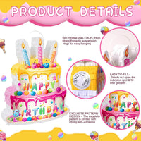 Princess Castle Pinata - Pink Castle Pinata with Blindfold and Bat for Girls Kids Princess Theme - Cake - image 3
