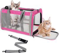 Pet Carrier for Large Cats Up to 20 Lbs - Pink