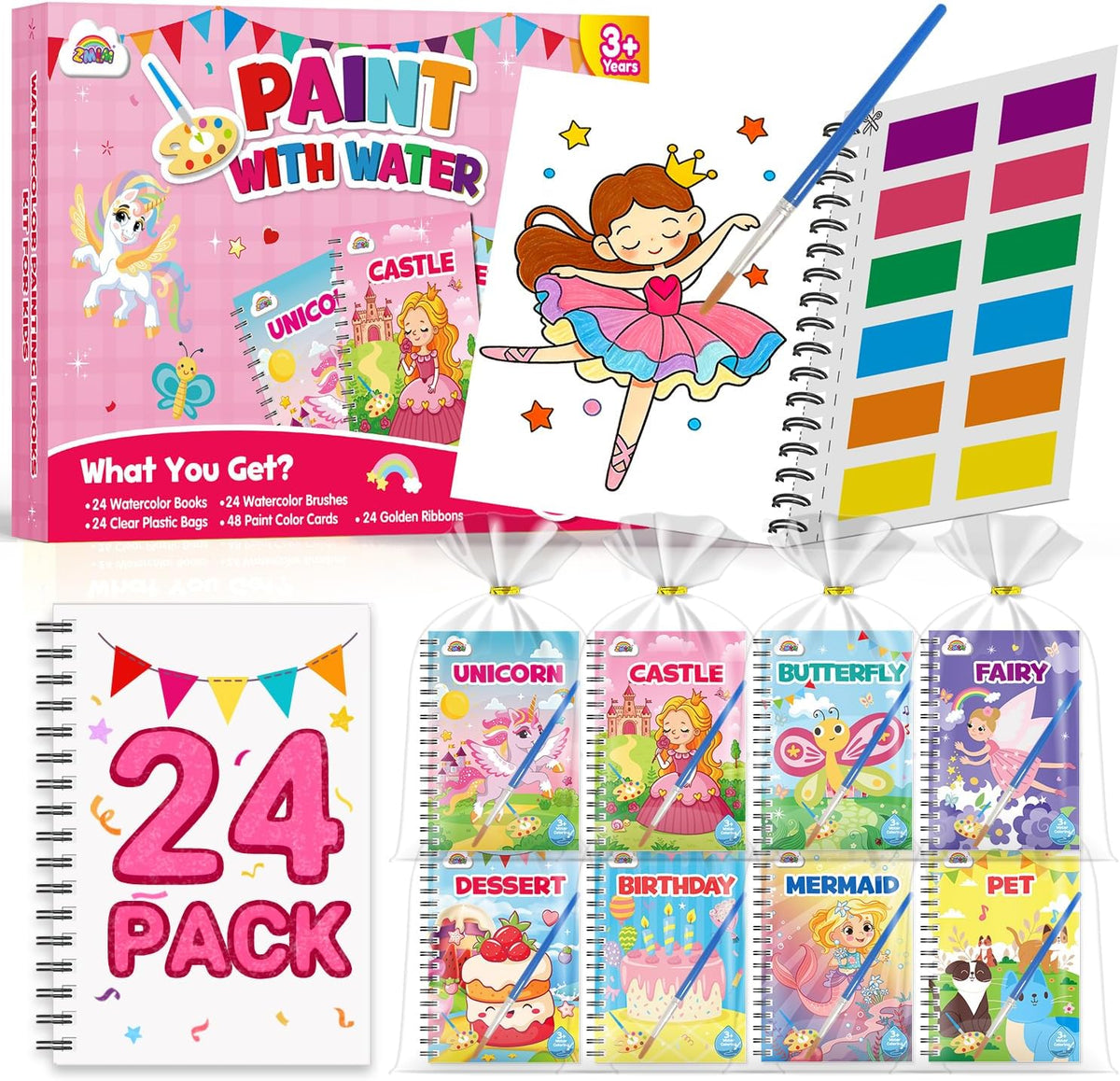 ZMLM 24 Pack Coloring Books - Girl