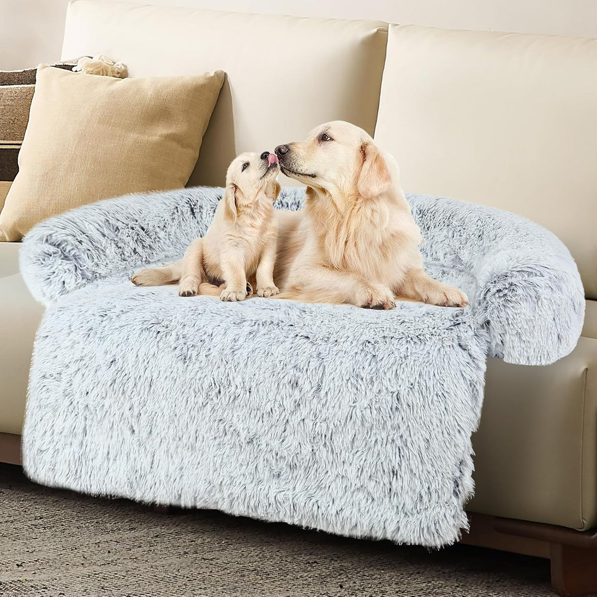 Luxurious Dog Couch Bed Protector for Dogs Pet Couch Cover Dog Sofa - Large(39"L*33.0"W*6.5"Th)