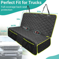 Dog Car Seat Covers for Back Seat - Bench-61"W / Green - image 3