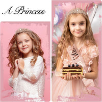 CIEHER Princess Crown and Birthday Sash Set - Rose Gold - image 2