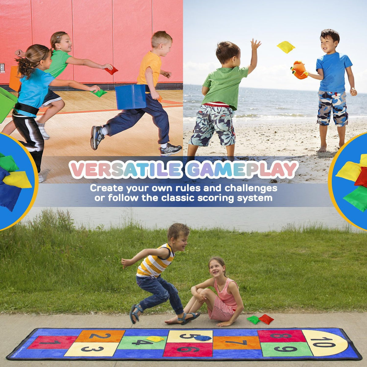 TOY Life Bean Bags Toss Carnival Games, Cornhole - 16-Pack Bean Bags - image 3