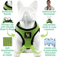 EcoBark XXS Dog Harness, Soft Step in Teacup Puppy Mesh Vest - XL- 20 to 26 lbs - Chest Up to 20 in (Pack of 1) / Neon Green Sport - image 3