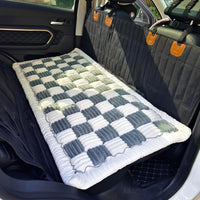 Dog Bed for Car Back Seat - BlueGrey&White / 24.8x54 inch