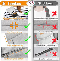 Tomkas Small Dog Sling Carrier - Zipper Pocket & Adjustable Strap - for 3-10 lbs Pets(Grey)