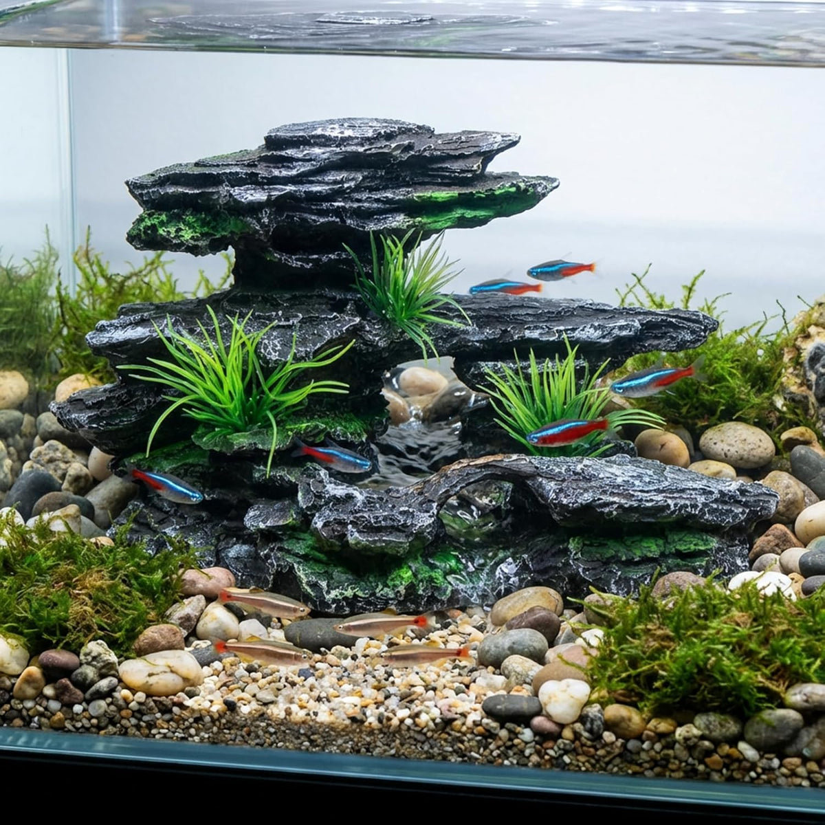Aquarium Decor Mountain View Stone Ornament - image 2
