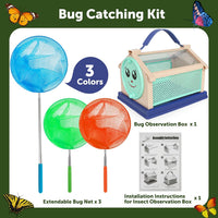 Kids Telescopic Butterfly Fishing Nets for Kids Catching Insect Net - Insect Catching Kit (1 Set) - image 3