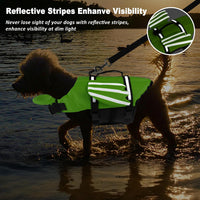 Dog Life Jacket, Cute Wings Adjustable Dog Life Vest with Chin Float and Handle for Swimming - Green / M (Chest Girth 16.1"-24.8") - image 4