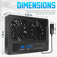 Reptile Ventilation Fan with Humidity Sensor and High-Temp Alarm - Dual fan - image 2