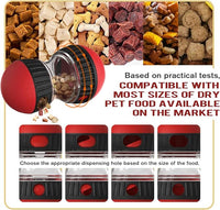 Dog Food Puzzle Toy Adjustable Treat Dispensing Food Dispenser Slow Feeder Bowls Puppy Enrichment Toy Ball Dog Interactive Chase Training Toys for Small Medium Large Dogs