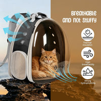 Dual Expandable Large Cat Backpack Carrier – Essentials for Cats - Brown / Tint Window - image 3