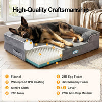 OhGeni Orthopedic Extra Large Dog Bed Couch, Memory Foam - image 3
