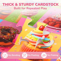 BenBen mermaid floor puzzle for kids, 52 large cardboard pieces with carrying box - view 6