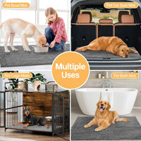 Absorbent Dog Door Mat for Muddy Paws - 60"L x 24"W x 1" Th / Light Grey - image 4