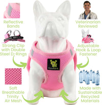 EcoBark XXS Dog Harness, Soft Step in Teacup Puppy Mesh Vest - XXS- 4 to 5 lbs- Chest Up to 11 in (Pack of 1) / Baby Pink - image 4